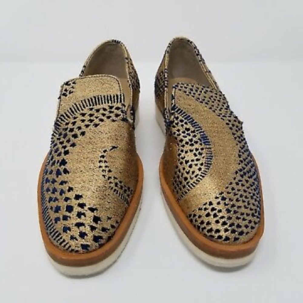 Free People Snake Eyes Loafe Gold Platform Shoe Women's Size 36 fits Sz … - Picture 5 of 14